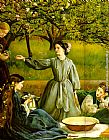 John Everett Millais Canvas Paintings - Apple Blossoms Spring detail II